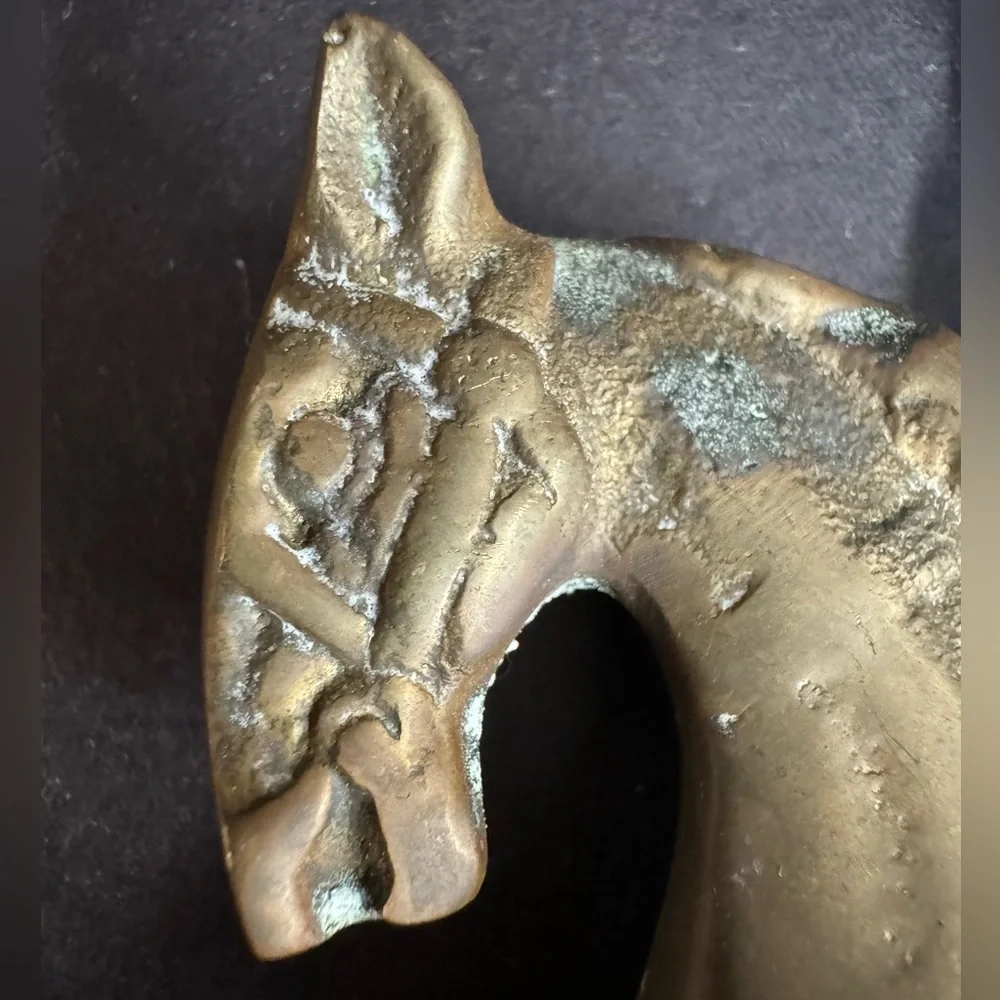 Vtg.Solid Brass Carousel horse with beautiful patina.Aged to perfection.Korea